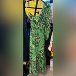 Farm Rio Anthropologie Printed One-Shoulder Ruffle Dress green - XS Petite $260 Photo 7