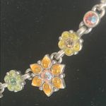 Brighton GARDEN OF EDEN Retired Silver Plated and Enamel Floral Crystal Necklace Photo 2