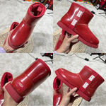 UGG  Women’s Classic Samba Ribbon Red Mini Clear Waterproof Boots Size 6 Photo 14