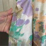 Classic Directions watercolor floral midi skirt size 36 White Photo 2