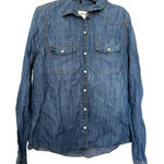 Forever 21 Forever 21 denim western style snap shirt women’s L Photo 0