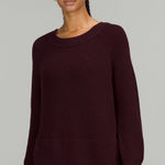 Lululemon Burgundy 100% Merino Wool Pullover Knit Sweater Size 6 Small Photo 0