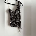 INC International Concepts One Shoulder Animal Print Top Size M Photo 4