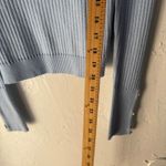 Love Always Baby Blue Ribbed Knit Puff Sleeve Sweater Large Coquette Romantic Photo 5