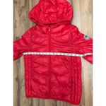 La Babité Red Down Puffer Jacket Hooded Lightweight Warm Coat Women's S Size 4 Photo 6
