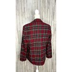 Chadwick's NEW  Women's Plaid Wool Blazer Red‎ Size 12P Mid-Length Jacket Photo 2