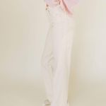 We The Free People Tinsley Baggy Cream Carpenter Jeans Wide Leg Utility Pocket Photo 1