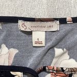 Dress Barn | Black Floral Peasant Top | Large Photo 6