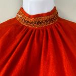 Vintage 2 Piece 60s 70s Retro Orange Tunic & Pants Set Medium Photo 5