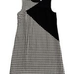 Halogen Dress Black White Checked Crew Neck Sleeveless Business Casual Small NEW Photo 6