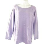 Red Crewneck Sweater Misty Lavender Pullover Plus Size XXL New with Tag Purple Photo 0