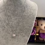 925 silver Plated Lock Chain Necklace Photo 1