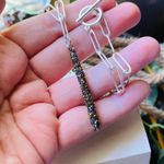 Handmade Paper Link Chain Toggle Crystal Necklace Photo 1