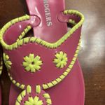 Jack Rogers Georgica Jelly Sandals Pink Lime Green Womens Size 8 Whipstitch Photo 2
