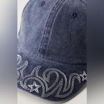 Free People NWT  Understated Leather Reiko Washed Baseball Hat In Washed Black Photo 4