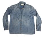 Madewell Chambray Long Sleeve Shirt Blue Size Small Photo 4