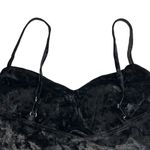 Buffbunny Velvet Cropped Glam Tank Top Black Adjustable Straps Size M Y2K NWT Photo 4