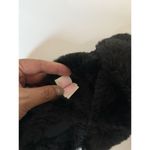 PINK - Victoria's Secret Victoria's Secret PINK Criss Cross Slipper Size‎ 7-8 Medium Black Fuzzy Slides Photo 8