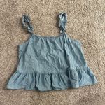 Madewell denim ruffle strap cami top Sz 14P Photo 0