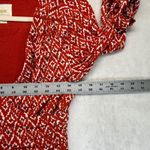 Maeve  Anthropologie Dress V Neck 3/4 Sleeve Diamond Print‎ Casual Medium Photo 1