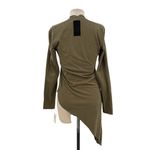 Owens’ Slab by Rick Owens Asymmetrical Long Sleeve Tee Green Size Small Photo 7