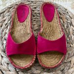 Ralph Lauren Lauren Ralph Lauren Caliana Fuchsia Suede Espadrille Sandals Size 7.5 Photo 0