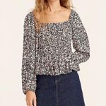 J.Crew  Puff Sleeve Floral Square Neck Top S Photo 8