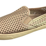 Tory Burch Jesse Gold Metallic Laser Cut Perforated Leather Slip On Shoes Sz 6.5 Photo 0