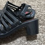 Melissa  Black Disco High Jelly Heel Sandals woman size 9 worn once like new Photo 5