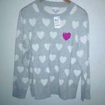 Charter Club  XL Hearts Knit Long Sleeved Crew Neck Pullover Sweater New! Photo 0
