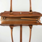 CAVALCANTI Italian Designer Leather Satchel Shoulder Bag Brown Luxury Timeless Photo 5