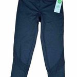 Gaiam Om Mesh Yoga Capri Compression Workout Bottoms Pants Black Size Small New Photo 0