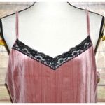 No Boundaries Y2K Ladies XL 15 Rose Pink Velvet Black Lace Baby Doll Tank Top Photo 1