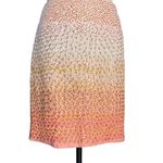 HD in Paris Anthropologie Ombré Embroidered Floral Linen Skirt - Size 4 Photo 0