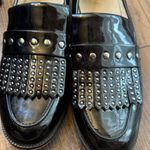 Botkier  Victoria Black Patent Leather Studded Flats Photo 9
