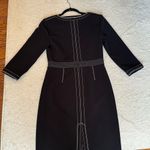 Etcetera Black dress with white contrast stitching and 3/4 sleeves Photo 3