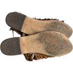 Sam Edelman Womens  Gela-Brown Suede Fringe Sandals Flat Thongs Boho - Sz 9.5 Photo 4