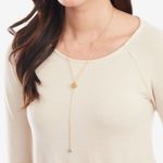 Rebecca Minkoff Open Sphere Gold Y Necklace Lariat Turquoise Pendant Crystal Photo 0
