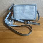 Women’s Light Blue Faux Leather Tassel Crossbody Purse handbag Photo 5