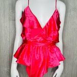 Victoria's Secret Nwt vintage Victoria secret pink ruffle spaghetti body suit 90s small lingerie Photo 0