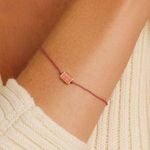 Gorjana Power Gemstone Octagon Rhodochrosite Bracelet 18k Gold Plated Pink Peace Photo 3