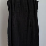 White House | Black Market WHBM Black Crochet Lace Sheath Dress sz 14 Sleeveless Knee Length Formal Luxury Photo 0