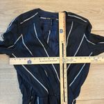 Maje  Faux Wrap Navy Striped Long Sleeve Panti Marine Jumpsuit Size 38/M Photo 3