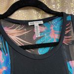 PINK - Victoria's Secret  Black Super Soft Tropical Mesh Tank Top, XS Photo 2