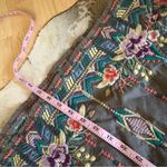 Johnny Was Grey Embroidered Linen Smock Maxi Skirt Slit Bohemian Photo 10