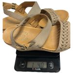 Kork-Ease Sandals Womens 7 Tan Leather Wedge Austin Braid Cork Espadrille Beach Photo 10