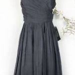 NWT J.Crew Clara Women’s Grey Sleeveless Lining Silk Chiffon Dress Size 0 Gray Photo 1