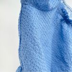 Lush Clothing Lush Womenâs Sky BlueâBalloon Sleeve Cropped Peplum Babydoll Top Large Photo 7