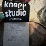 VTG Knapp Studio California Tapestry Maxi Dress Flax Floral Fit & Flare Cream XS Pink Photo 1