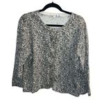 ✨Boden Cropped Button Down Grey Floral Sz 16 Cardigan✨ Gray Photo 5